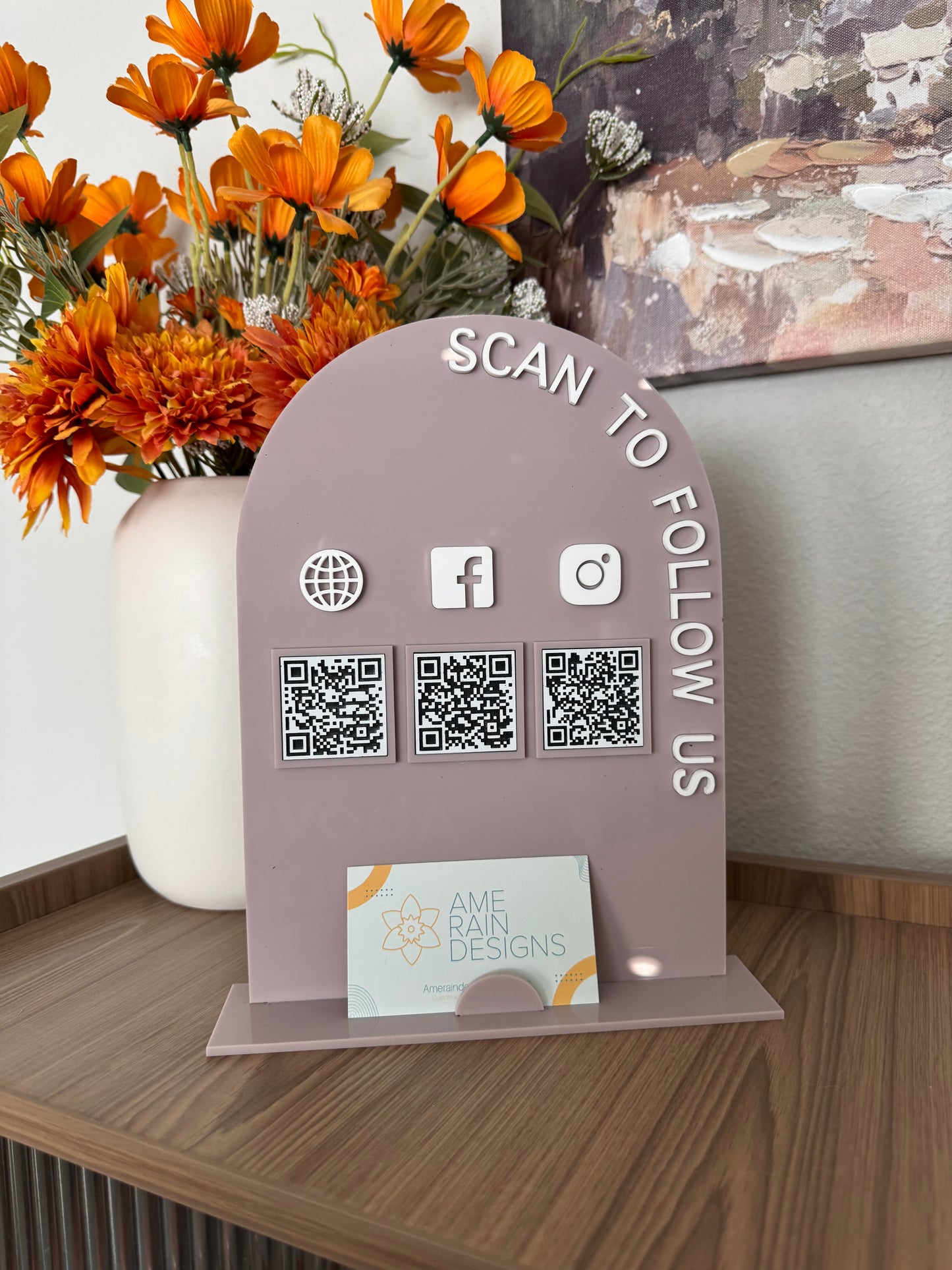 QR Sign- neutral colors