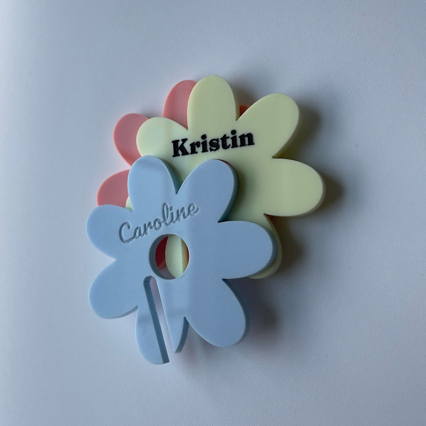 Set of 20 Daisy Drink Tags in Minimalist Pastel Colors