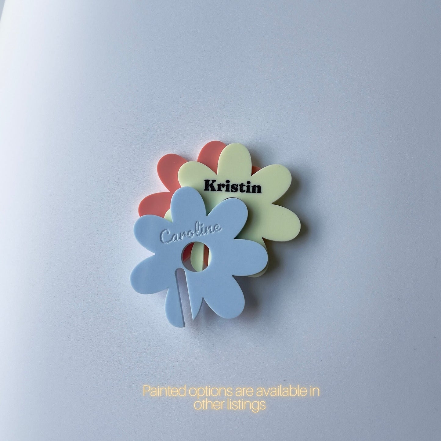 Set of 20 Daisy Drink Tags in Minimalist Pastel Colors