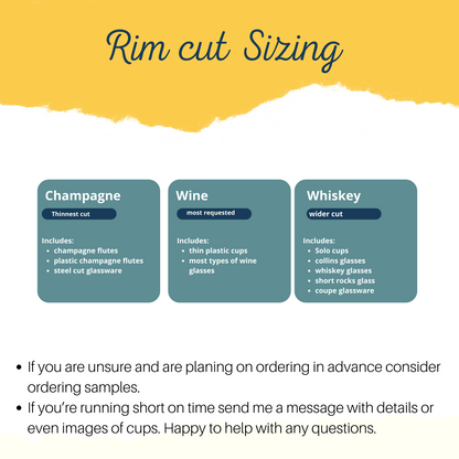 Rim cut sizing chart