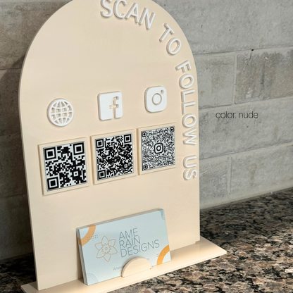 QR Sign- neutral colors