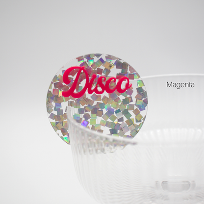 Disco Flake Drink Tags