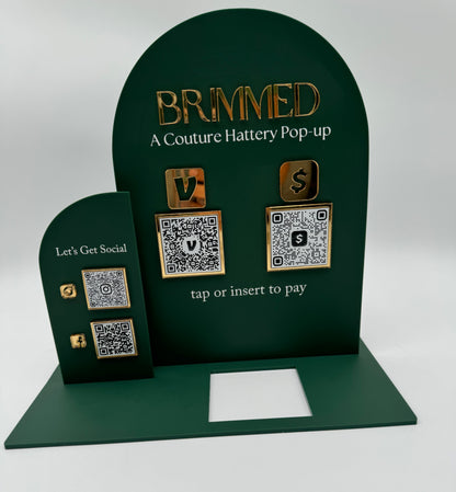 QR code sign with Square Reader Base