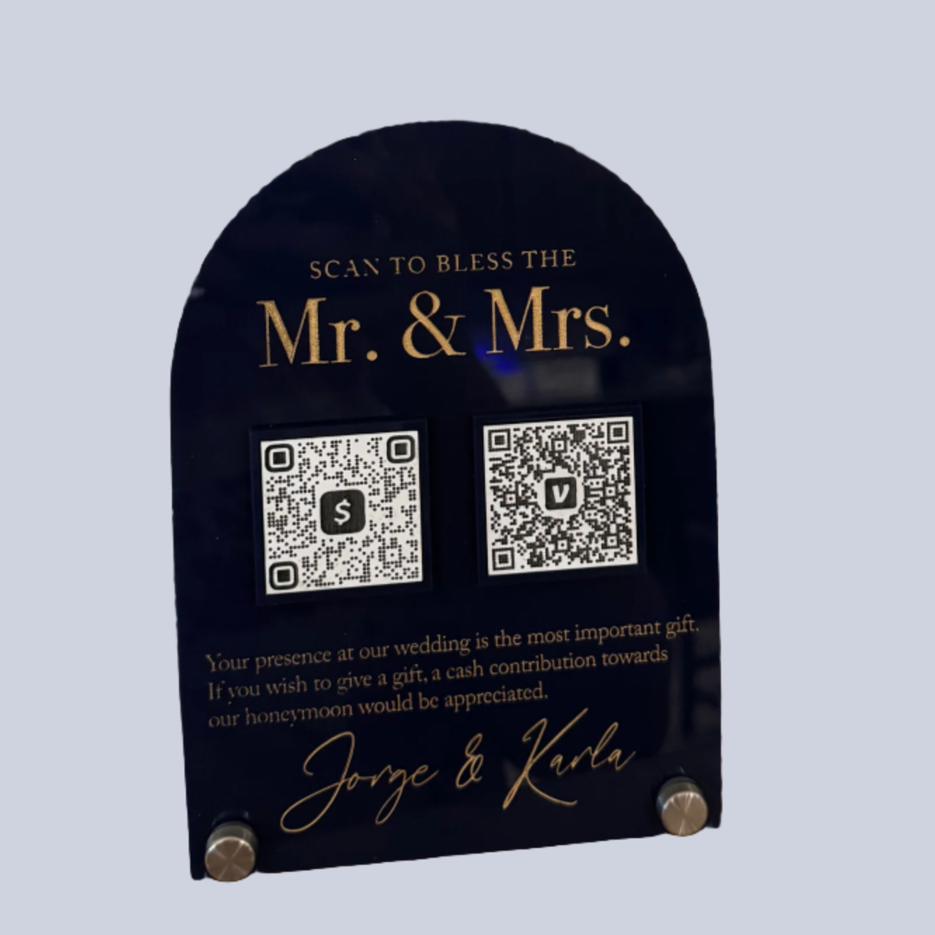 Scan to bless Mr & mrs