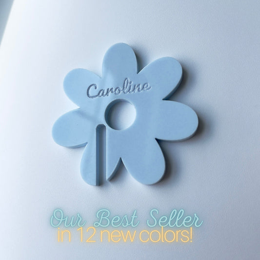 Set of 20 Daisy Drink Tags in Minimalist Pastel Colors