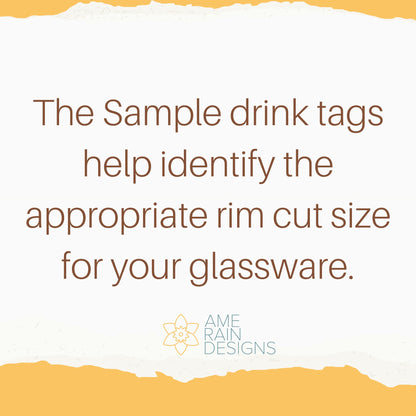 Drink Tag Size Samples