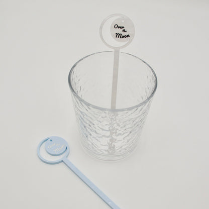 Celestial Drink Stirrers - Set of 12, Moon & Star Acrylic Stir Sticks