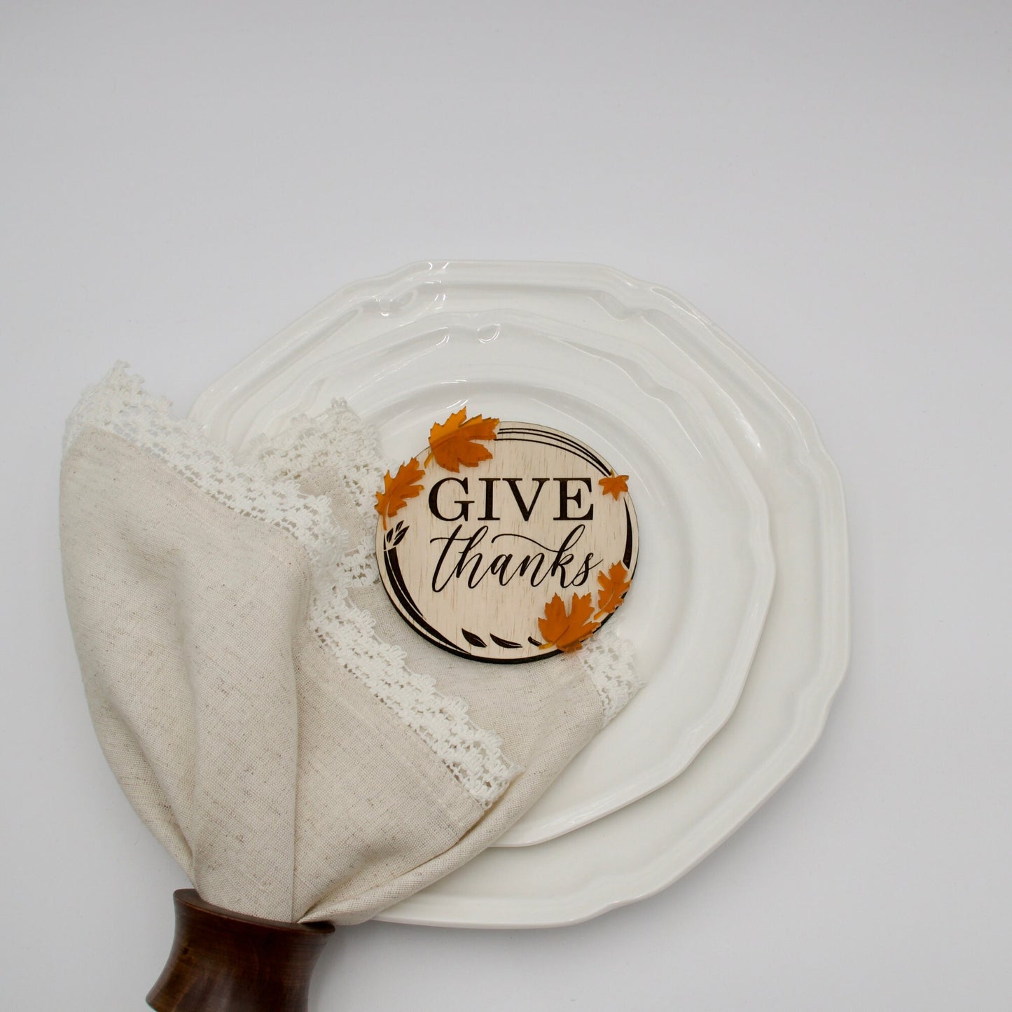 Thanksgiving Place Cards, Table Decor, Perfect for Friendsgiving & Dinner Parties, Holiday Favors With Acrylic Details