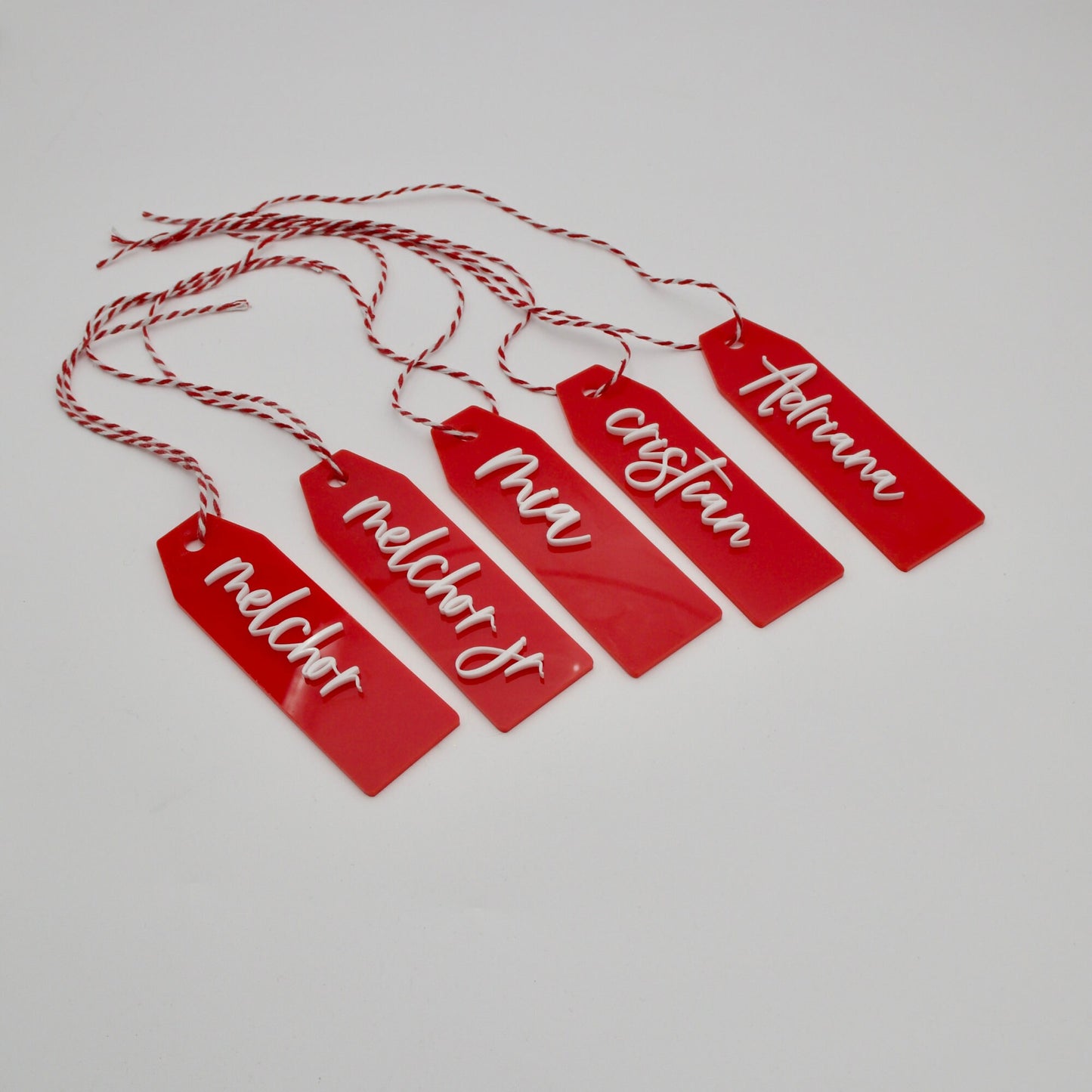 Custom Acrylic Stocking Tags