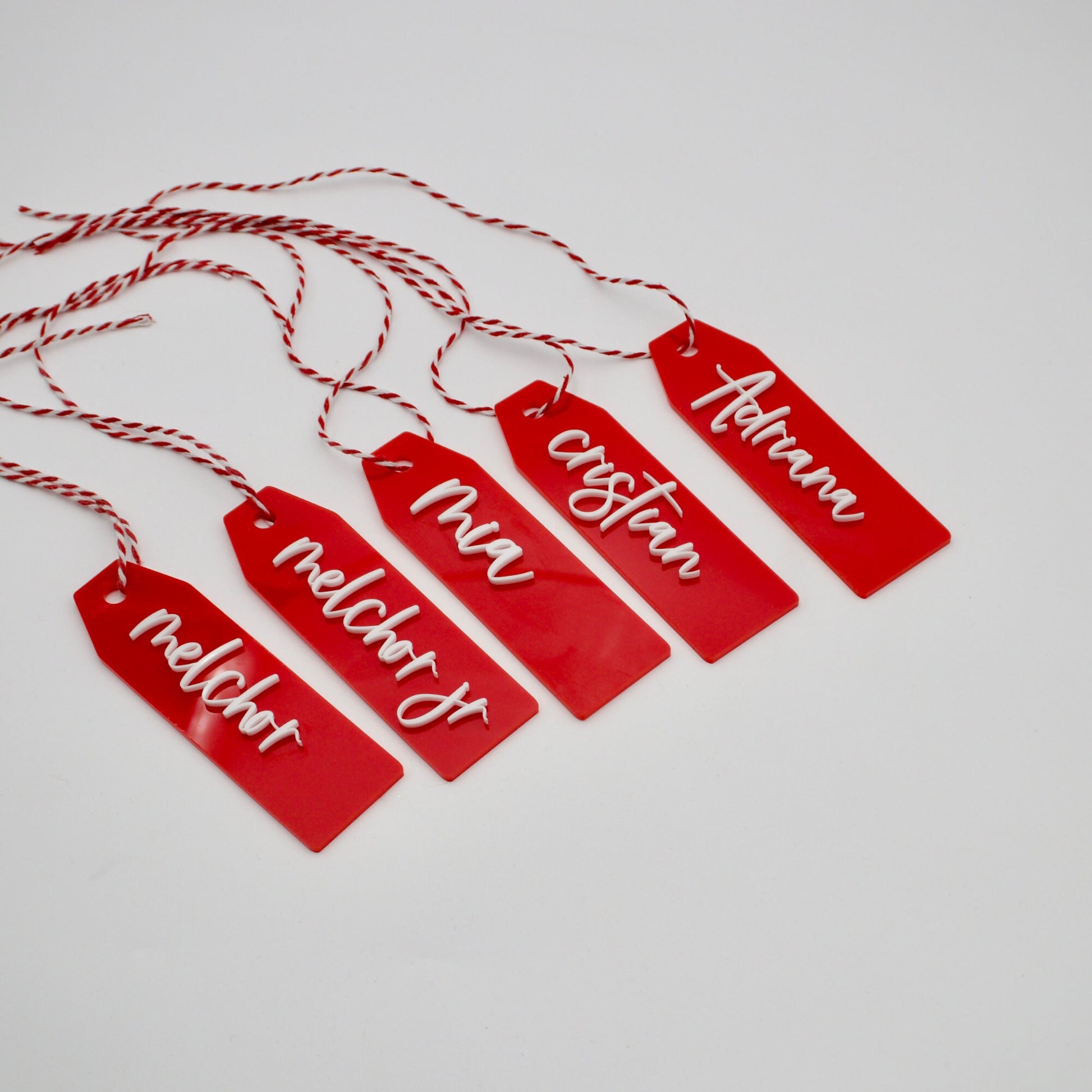 Custom Acrylic Stocking Tags