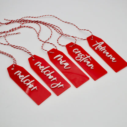 Custom Acrylic Stocking Tags