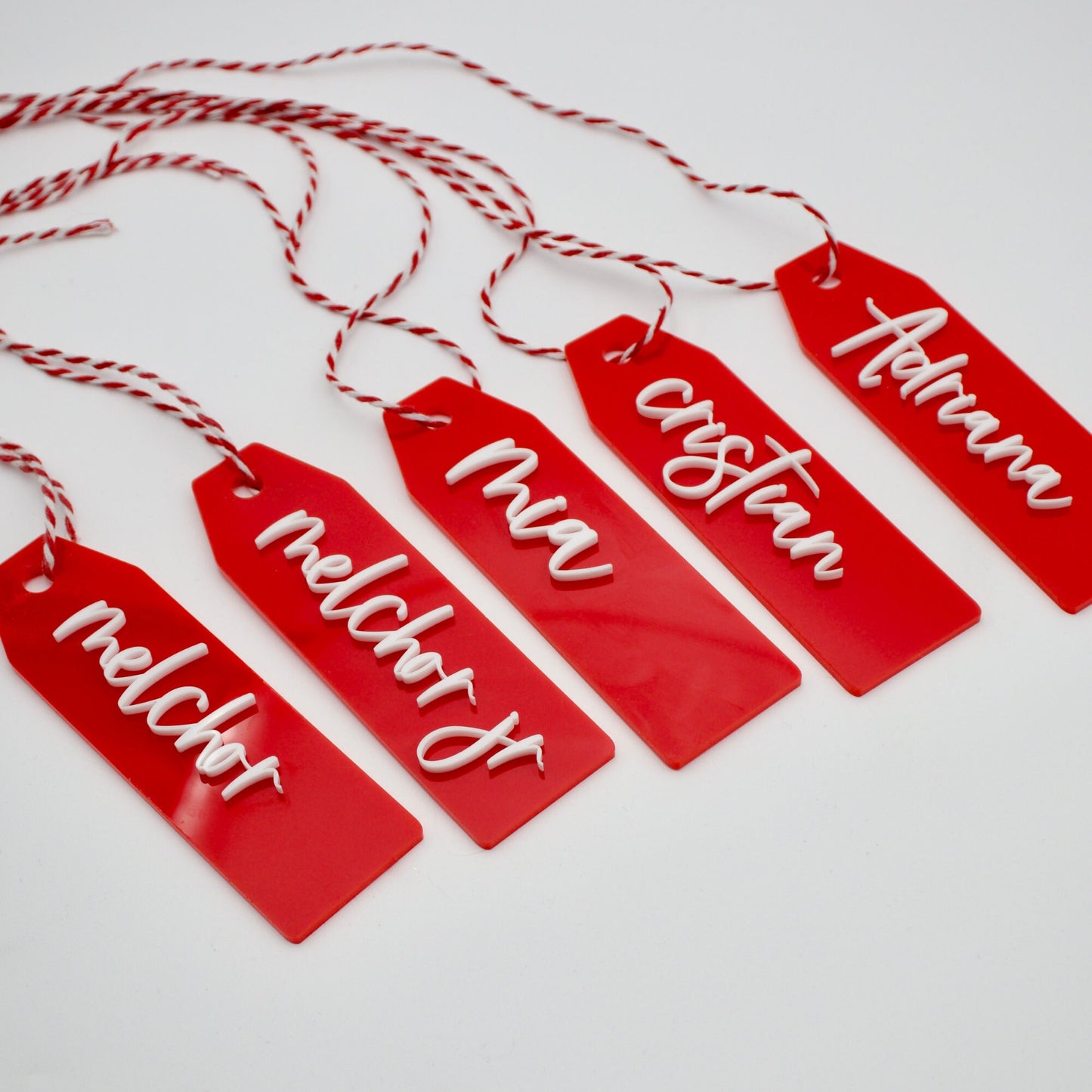 Custom Acrylic Stocking Tags