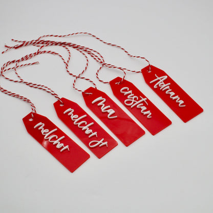 Custom Acrylic Stocking Tags