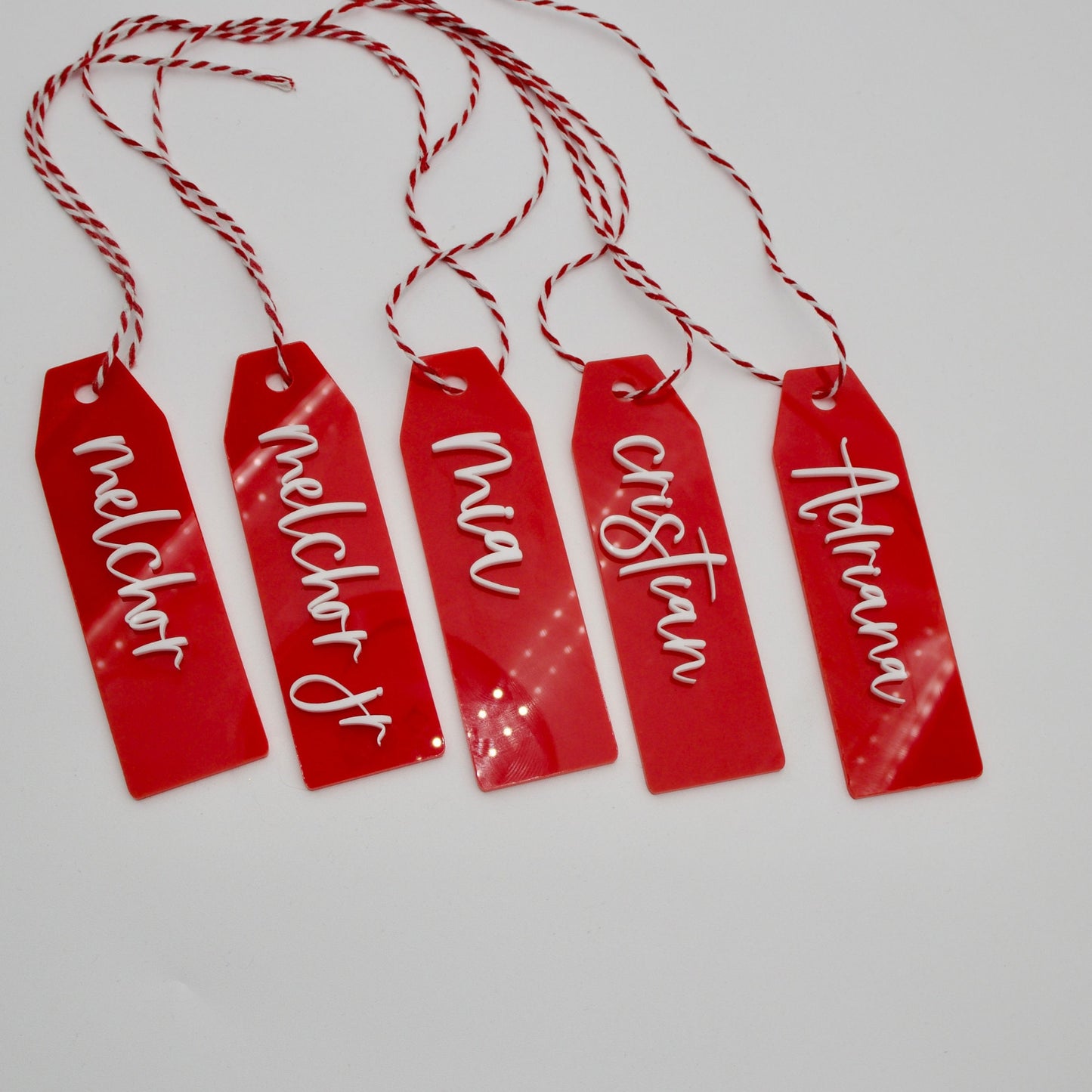 Custom Acrylic Stocking Tags