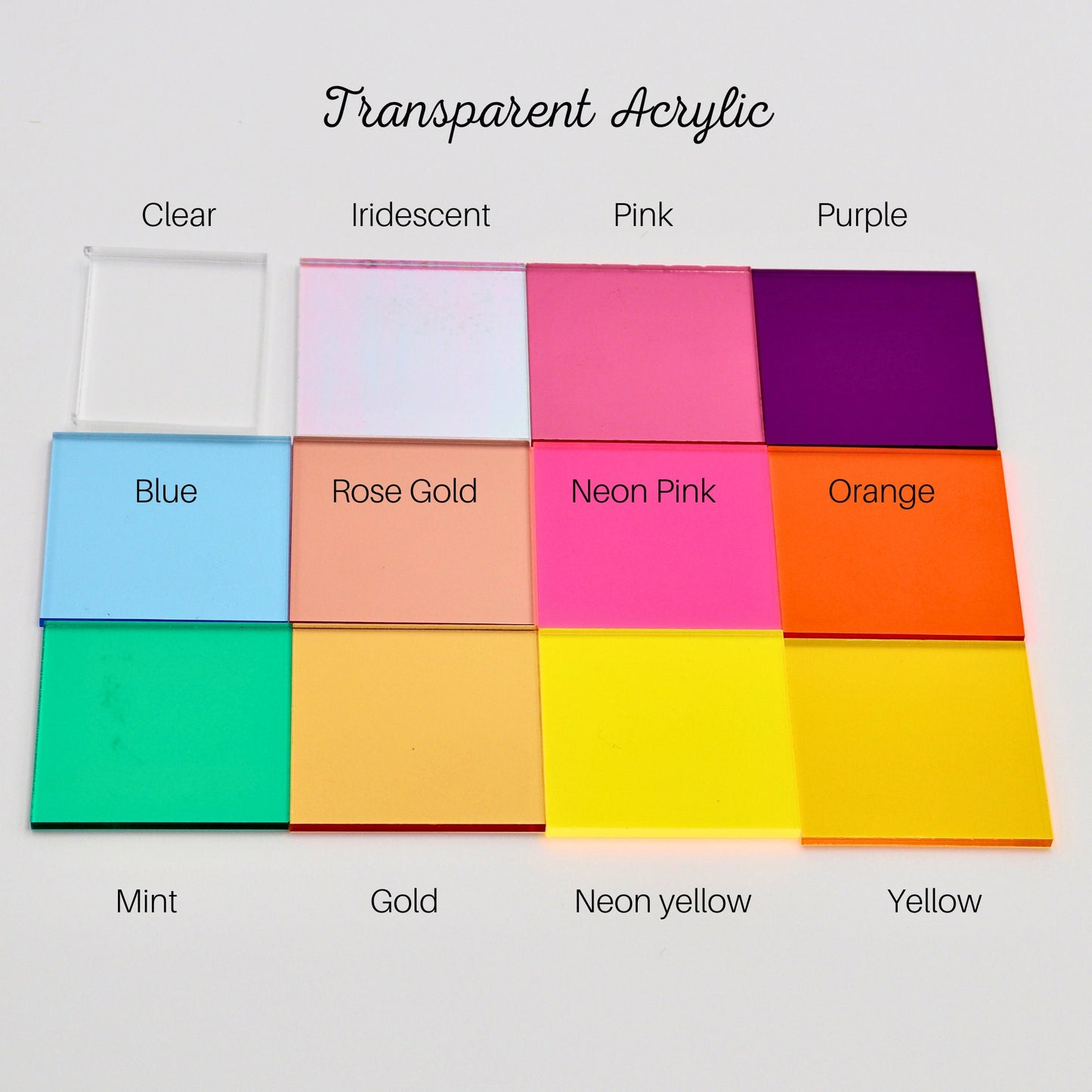 Transparent color options