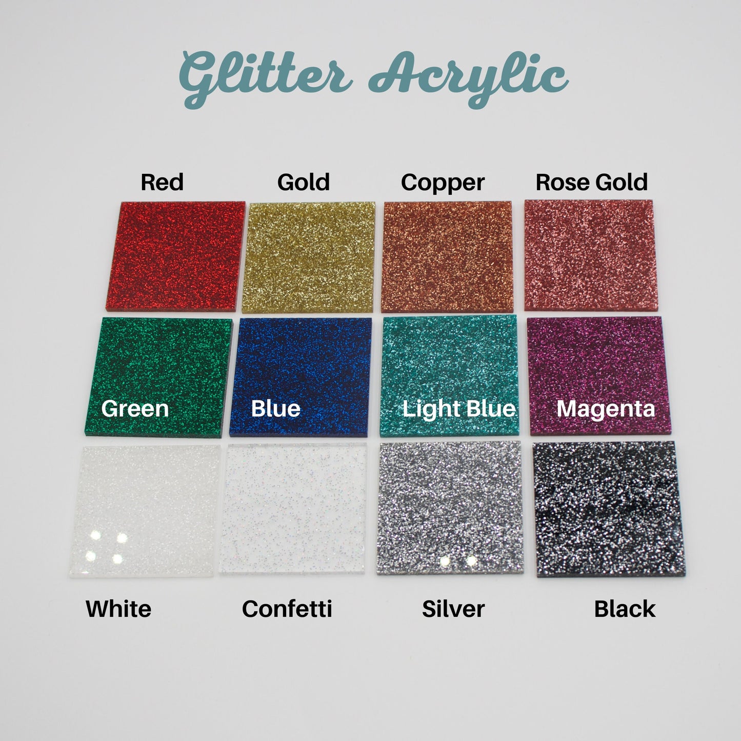 glitter acylic options