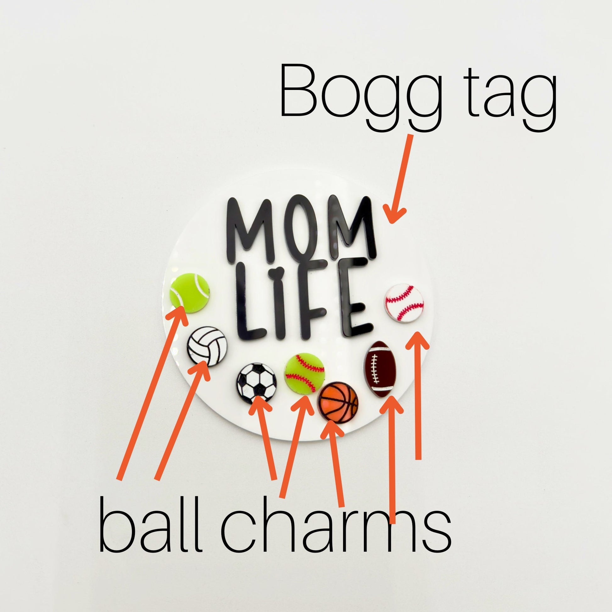 Sports Mom Bogg Tag - Select Which Sports! Mom Life Bogg Bag Accessory For The Trendy Busy Mama, Perfect DIY Mom Gift