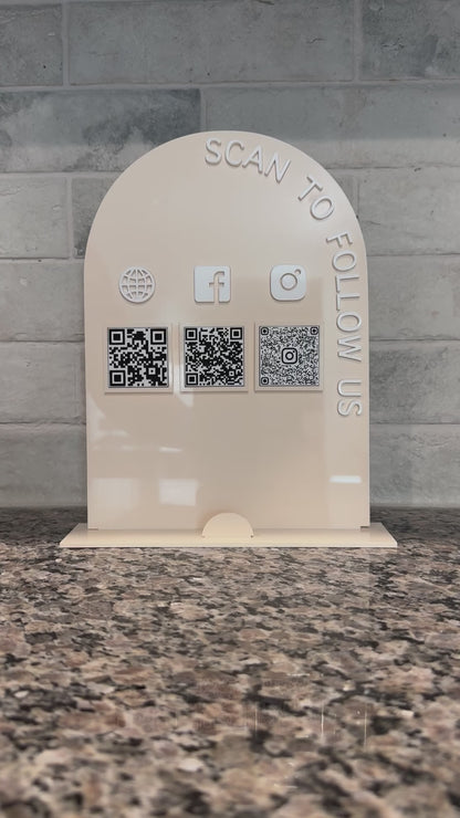 QR Sign- neutral colors