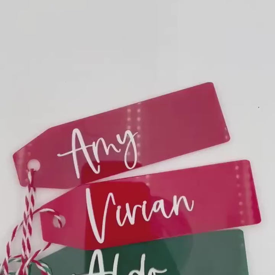 Custom Acrylic Stocking Tags