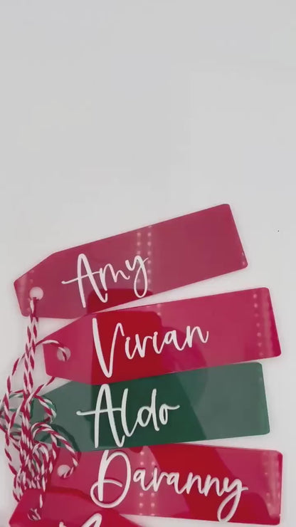 Custom Acrylic Stocking Tags