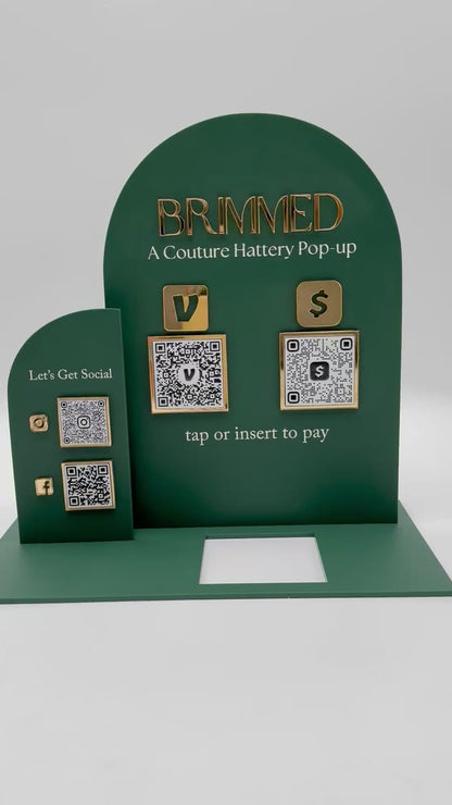 QR code sign with Square Reader Base